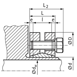 Schrumpfscheibe ST-B Innendurchmesser 85mm , Technische Zeichnung