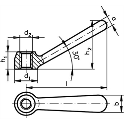Spannmutter 202 Durchmesser 32mm Material Edelstahl , Technische Zeichnung