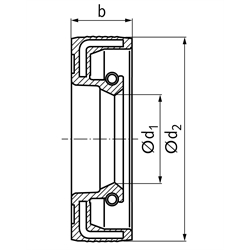 Radial-Wellendichtring Form A mit einer Dichtlippe 32 x 47 x 7mm, Technische Zeichnung
