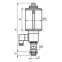 Elektro-Tropföler ELO 24V DC Inhalt 2000ml , Technische Zeichnung