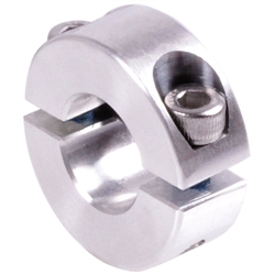 Geteilter Klemmring aus Aluminium eloxiert Bohrung 3mm mit Schrauben DIN 912 A2-70 , Produktphoto