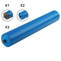 Tragrolle K1 Kunststoff blau Ø=20mm RL=300mm EL=305mm AL=321mm Federachse, Produktphoto