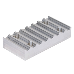 Klemmplatte aus Aluminium für Zahnriemen Profil T10 Riemenbreite 25mm , Produktphoto