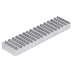 Klemmplattenrohling ungebohrt aus Aluminium für Zahnriemen T2,5 Plattenmaße: Länge 178mm x Breite 25mm, Produktphoto