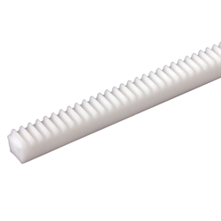 Zahnstangen Kunststoff POM weiß, gefräst, Modul 0,5 bis 3, Produktphoto