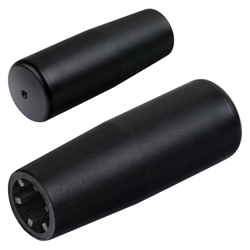 Zylinderknopf zum Aufschlagen Kunststoff Thermoplast (Polypropylen PP) Außendurchmesser 26mm Bohrung 12mm , Produktphoto